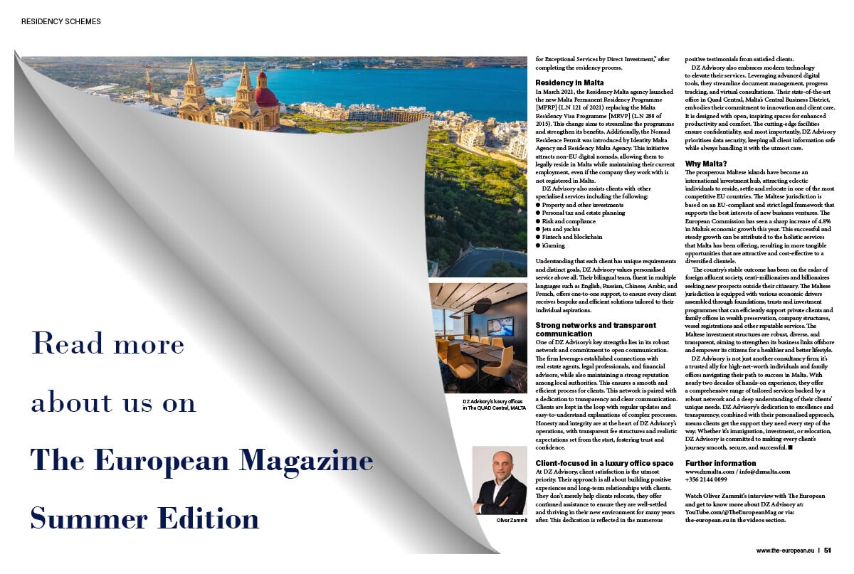 DZ Advisory on the European Magazine 2024